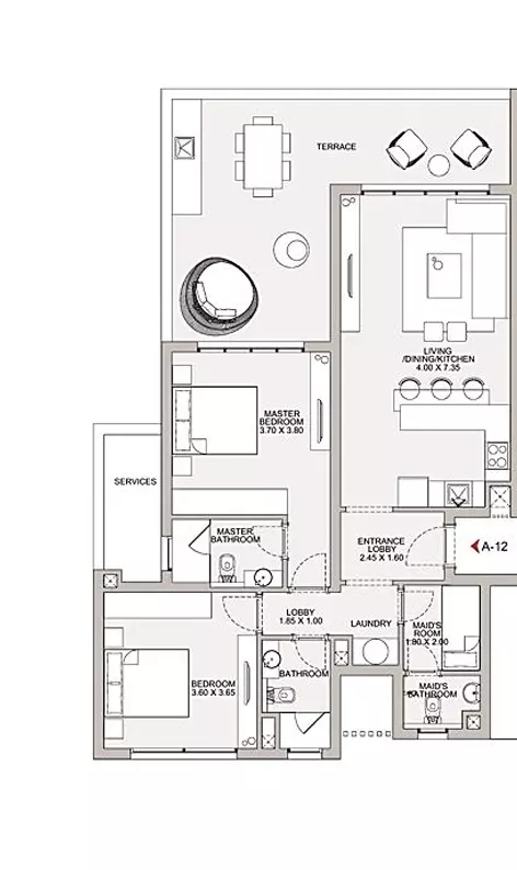 Unit floor plan image