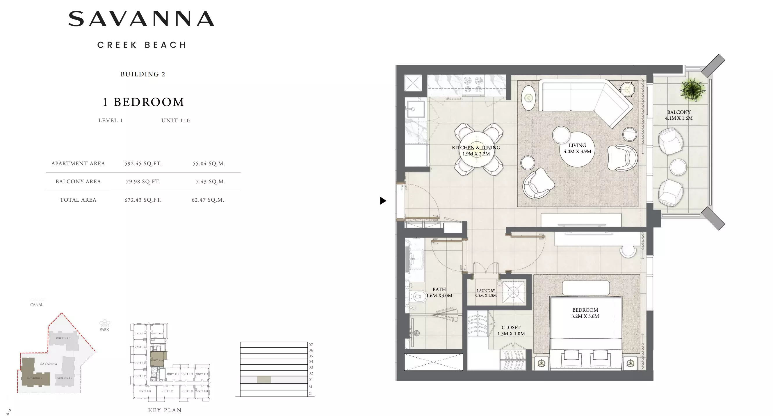 Savanna Level 1 - Unit 110, 1 bed