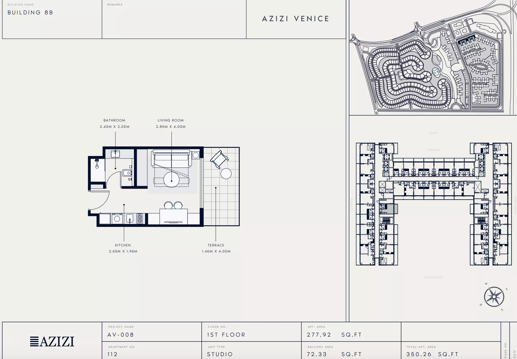 Azizi Venice 8 Type 112-Building B, studio