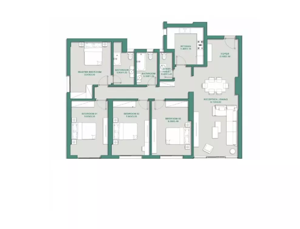 صورة مخطط ارضية الوحدة