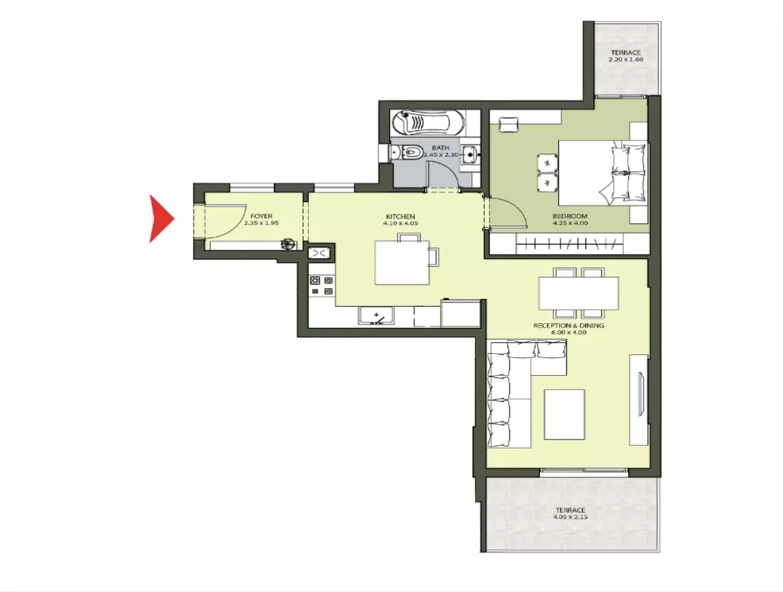 صورة مخطط ارضية الوحدة