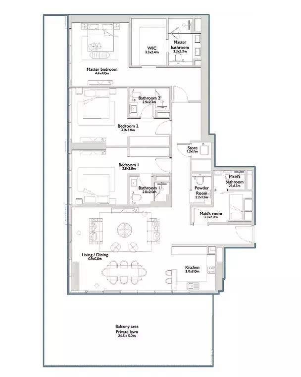 Unit floor plan image