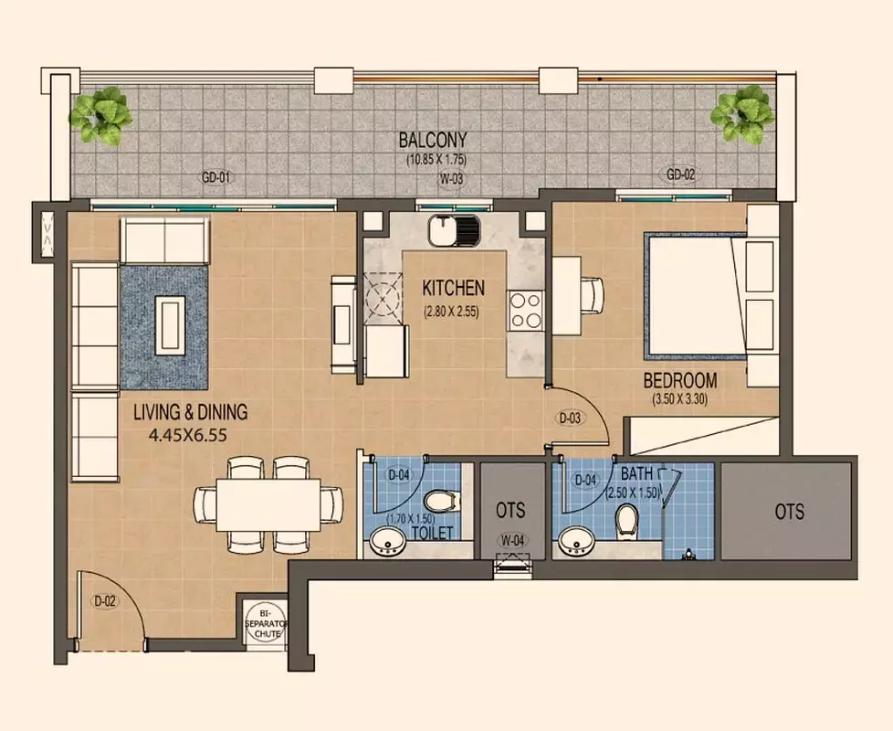 صورة مخطط ارضية الوحدة