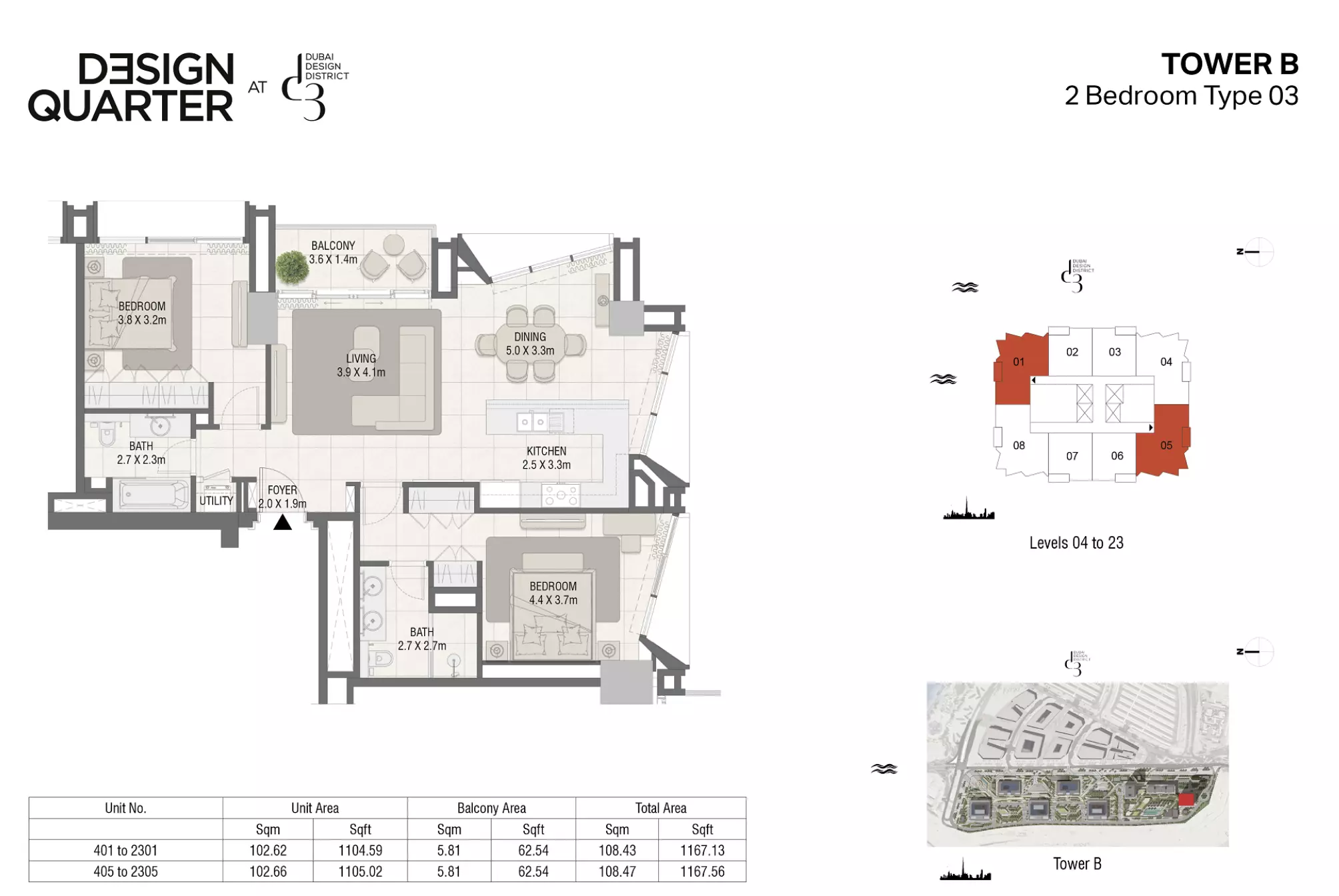 Design Quarter Type 03, 2 beds