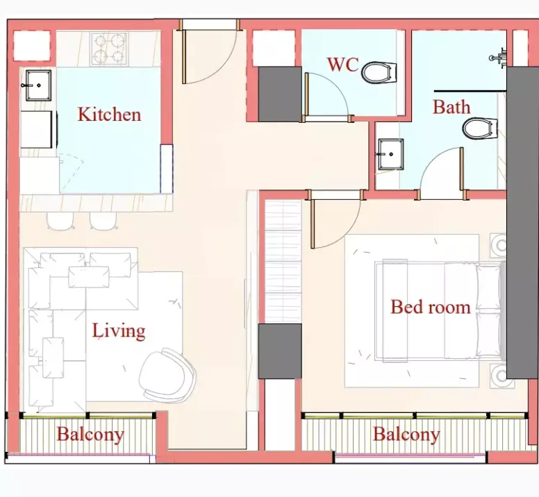 Unit floor plan image