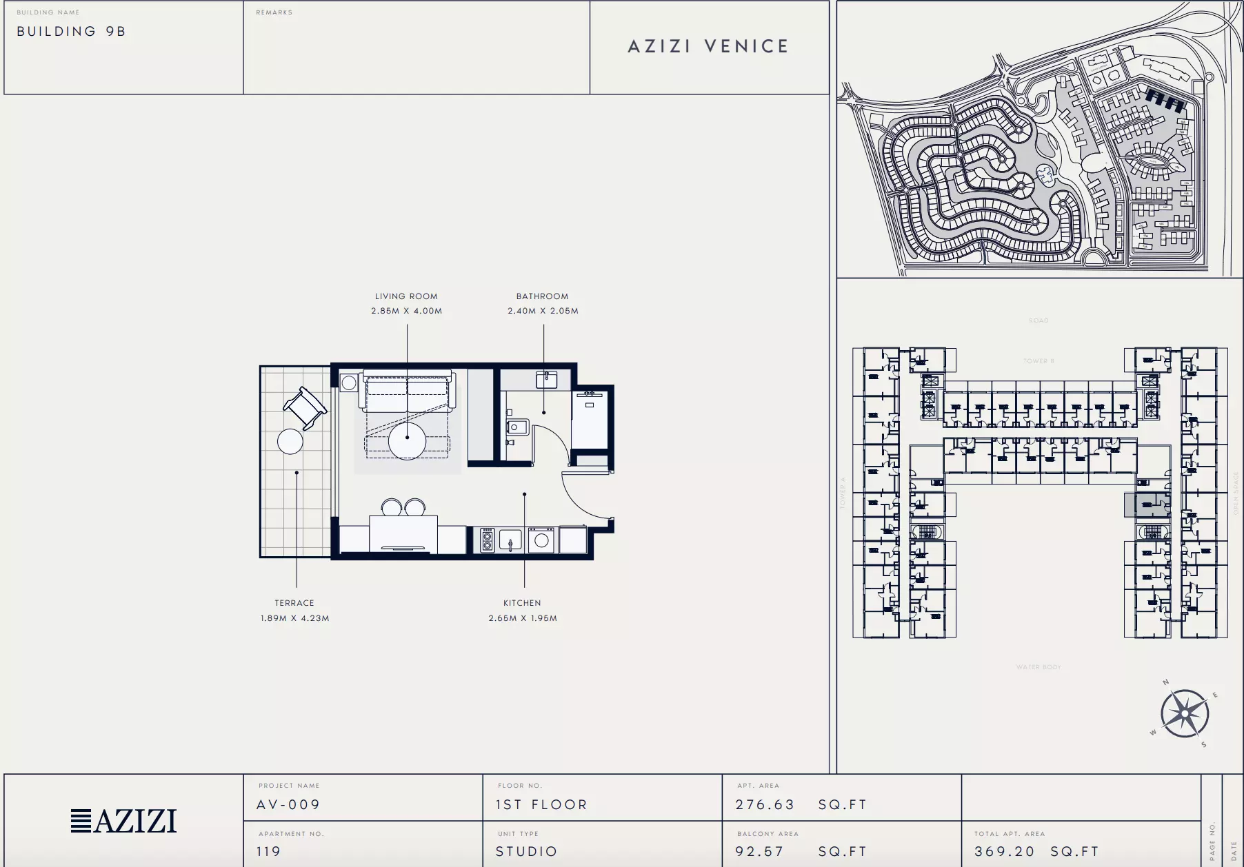 Azizi Venice 9 Type 119-Building B, studio