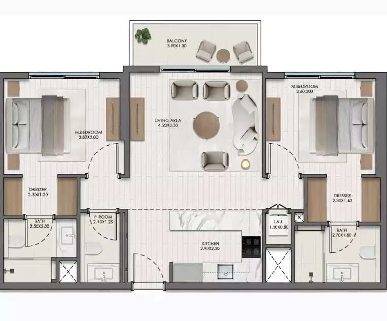 صورة مخطط ارضية الوحدة