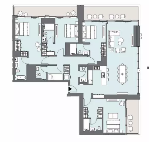 Peninsula Four Tower B -Type A, 4 beds
