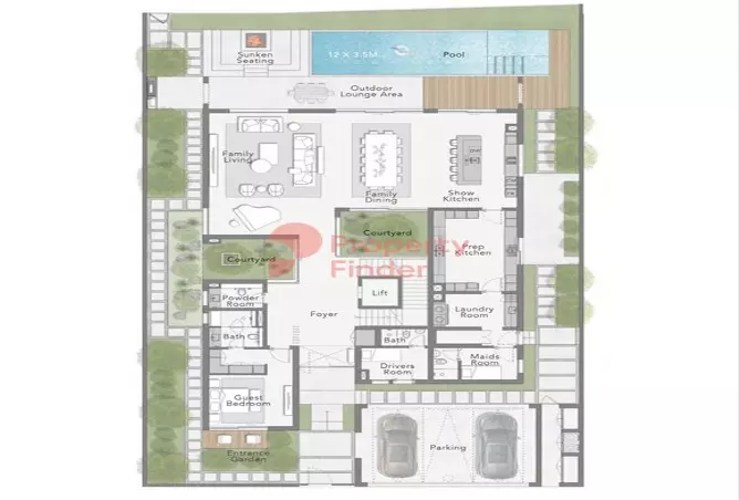 The Waterside Villas By Ellington — 6BR floor plan
