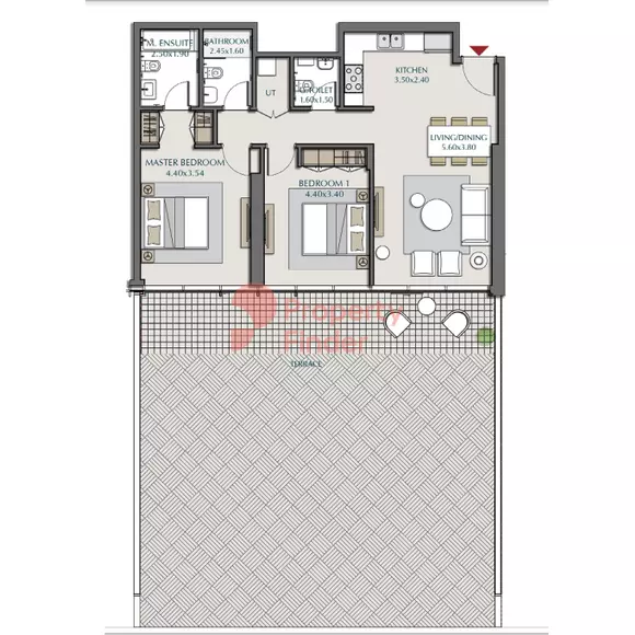 Park Views Residences Tower B-Type 2A - 4, 2 beds