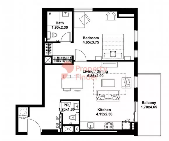 Midtown Noor Type-G Level-2-4, 1 bed