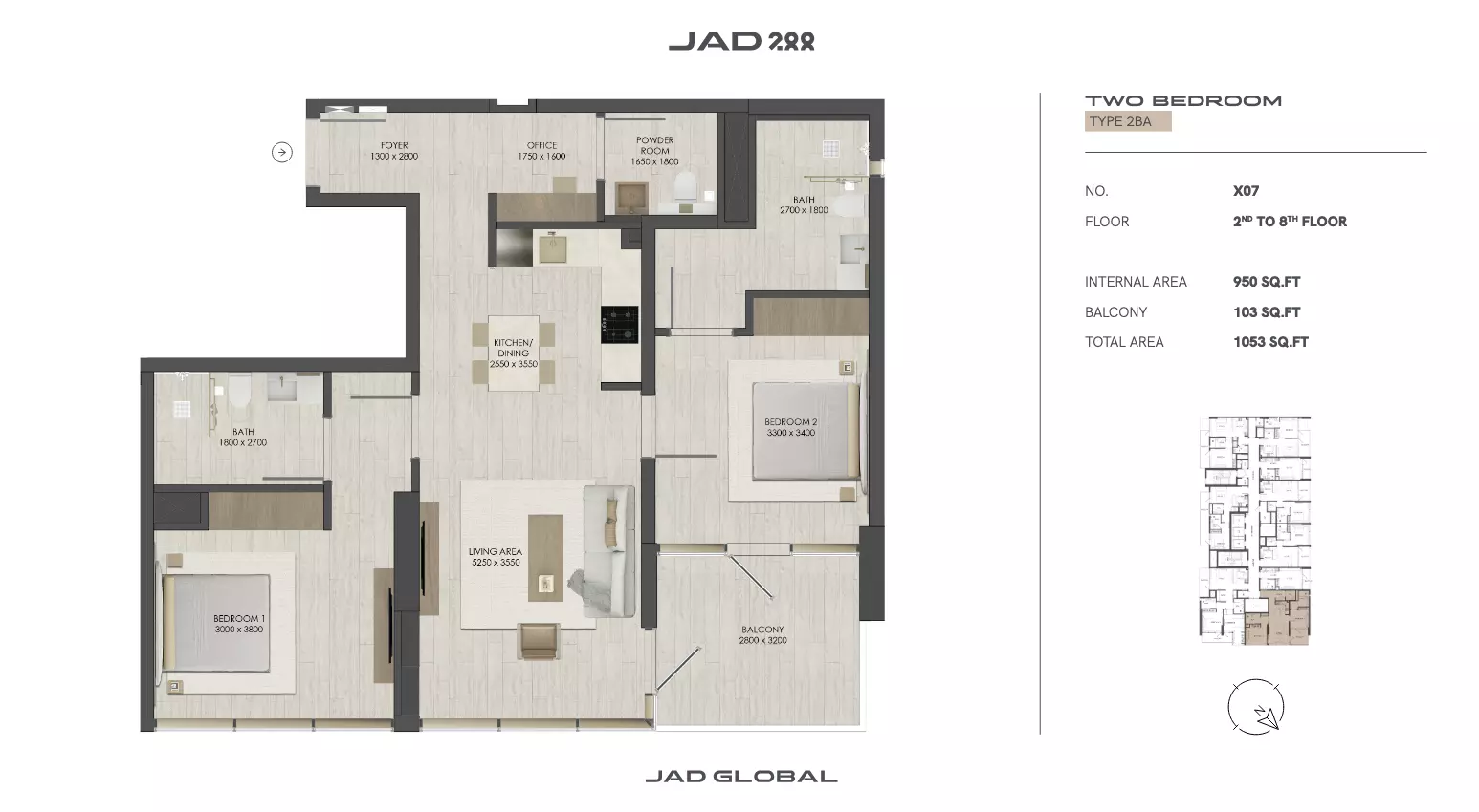 JAD288 - Type 1-Tower C Floor Plan