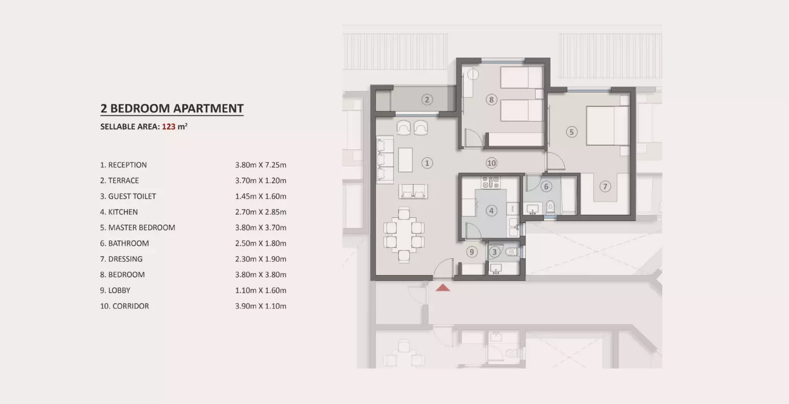 صورة مخطط ارضية الوحدة