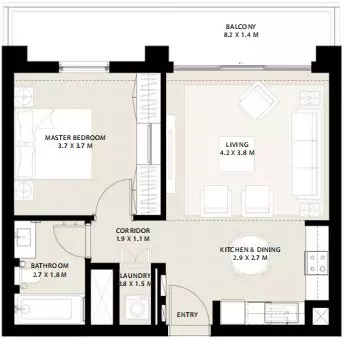 Park Field Type 1.6, 1 bed