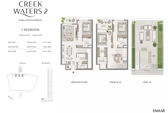 Creek Waters 2 — 3BR floor plan