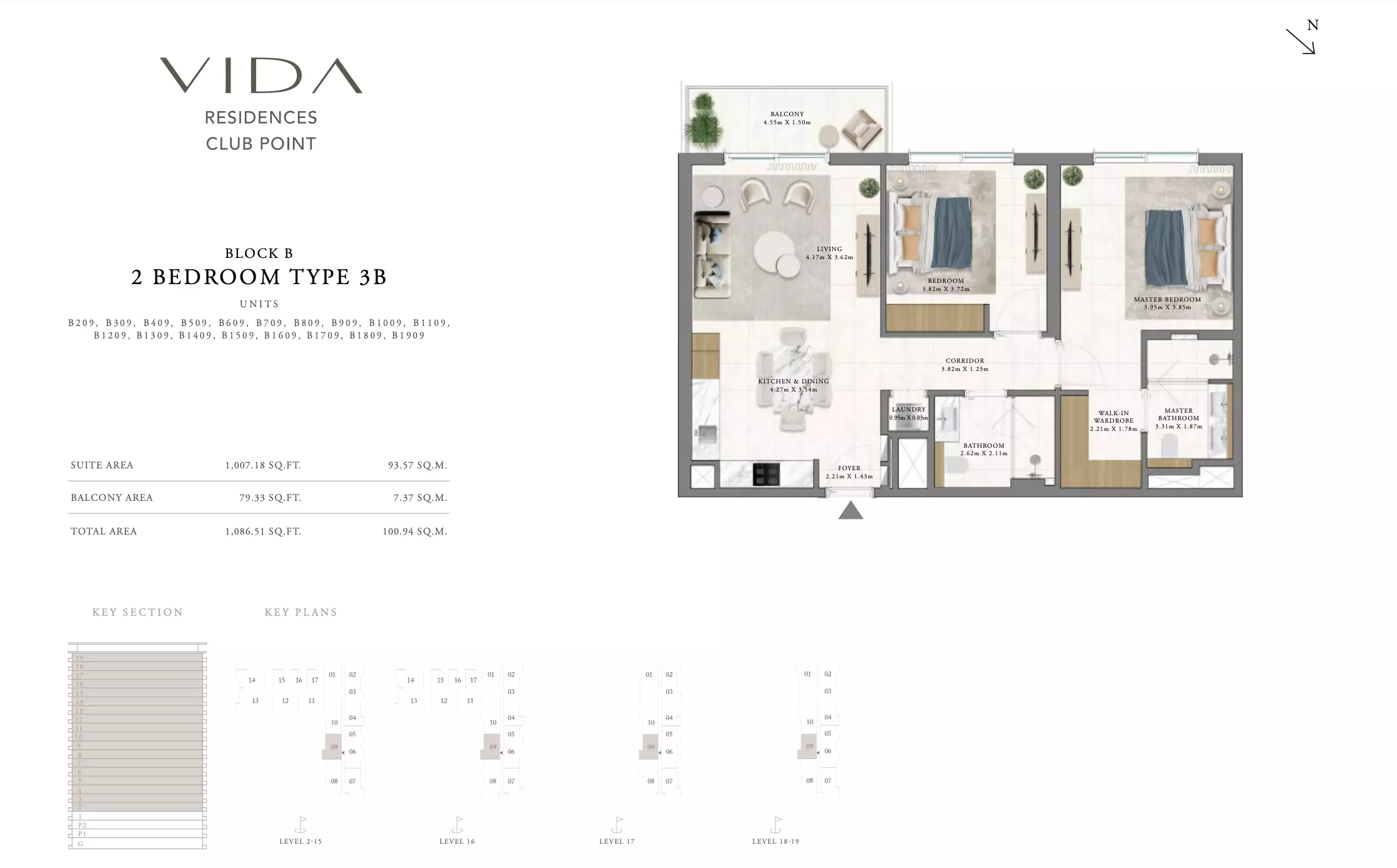 Vida Residences Club Point Type 3 B - Block B, 2 beds