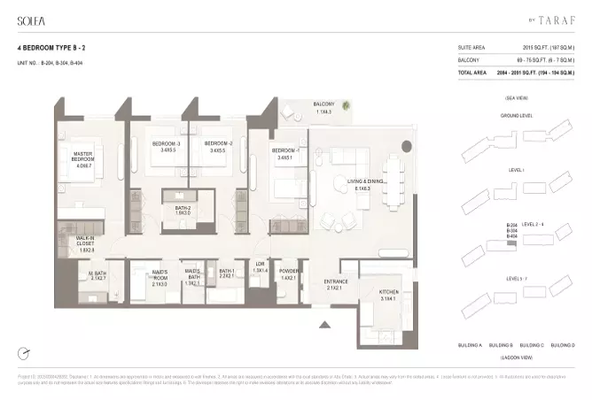 Solea by Taraf — 4BR floor plan