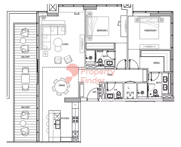 Kensington Waters Tower B Type D, 2 beds