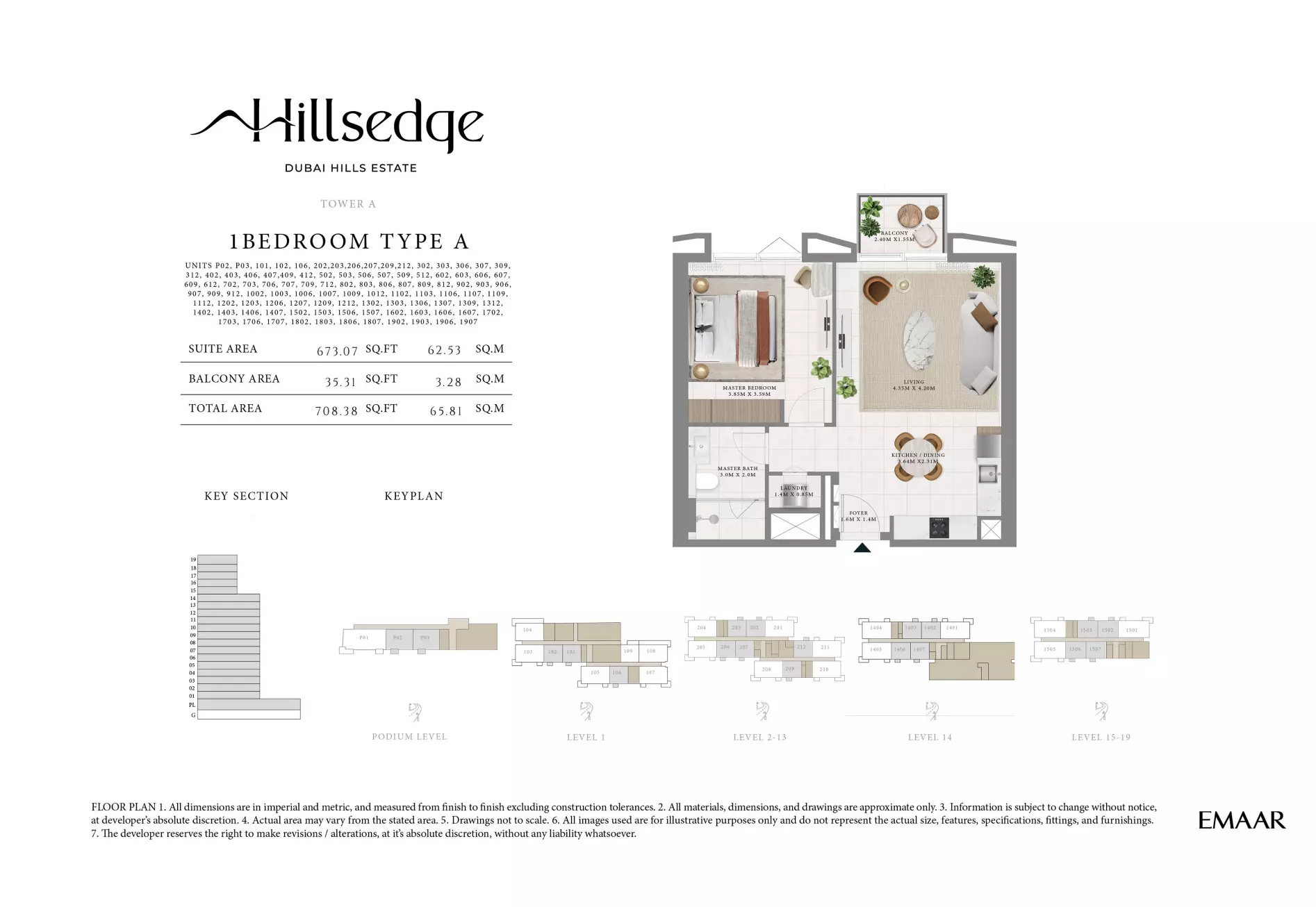 Hillsedge Type B-9-907, 1 bed