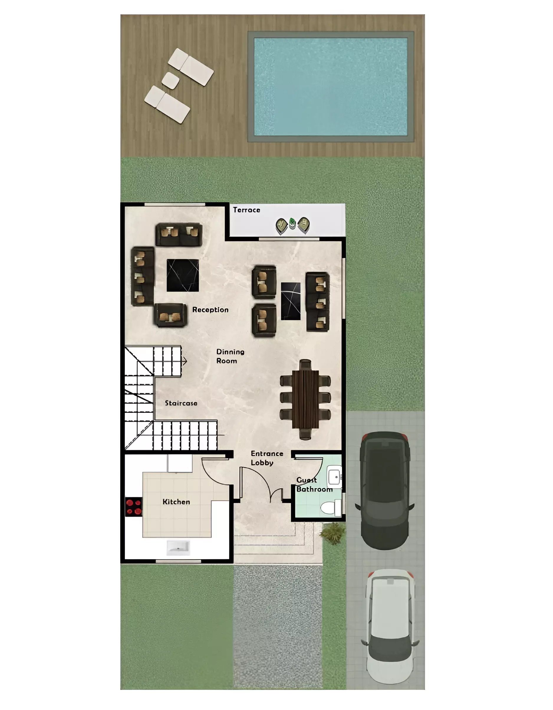 صورة مخطط ارضية الوحدة