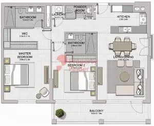 Le Ciel Type 2, 2 beds