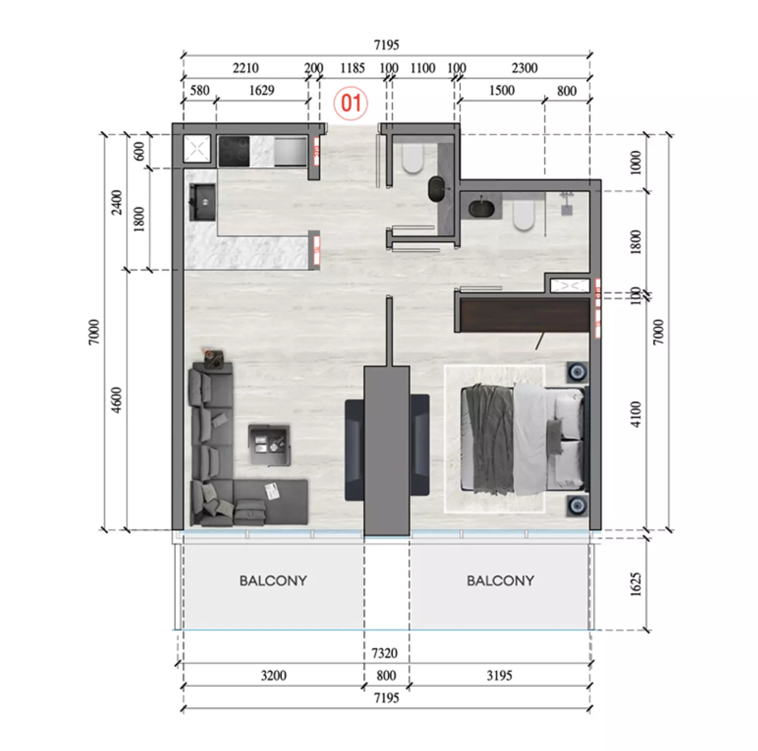 Unit floor plan image