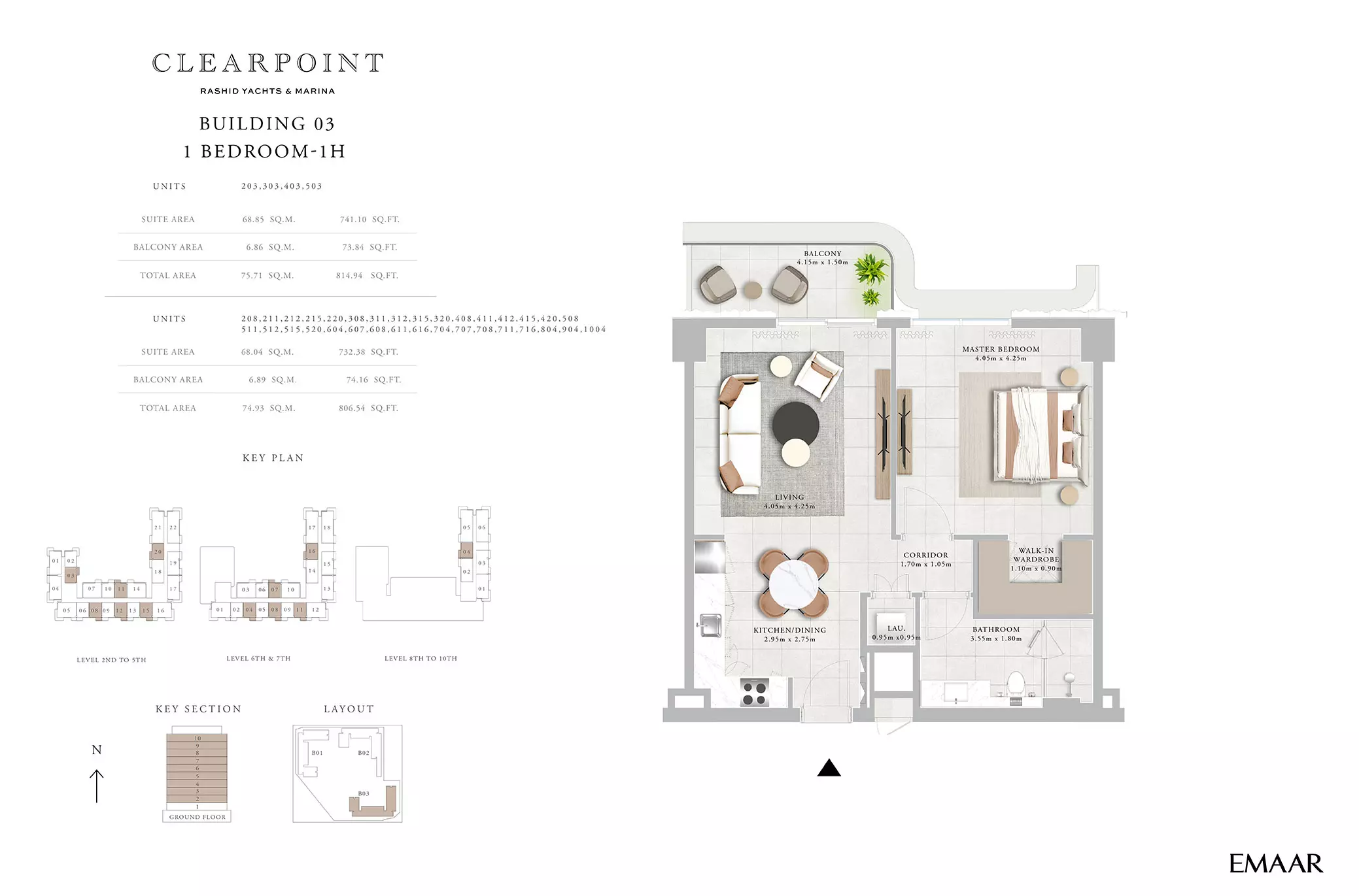 Clearpoint Building 3 _ Type 1H, 1 bed