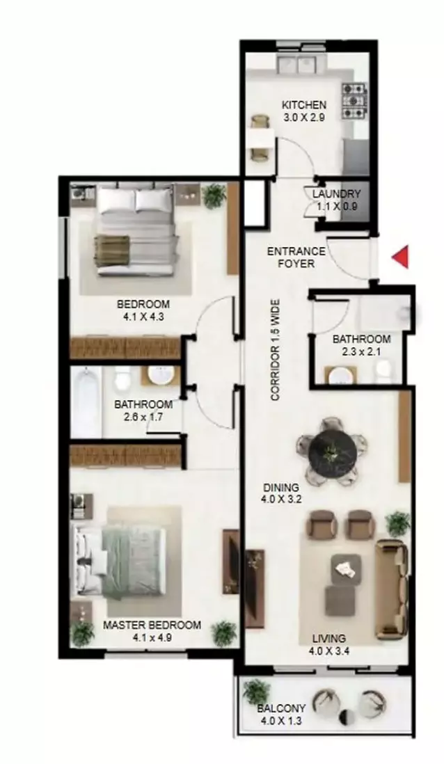 Unit floor plan image