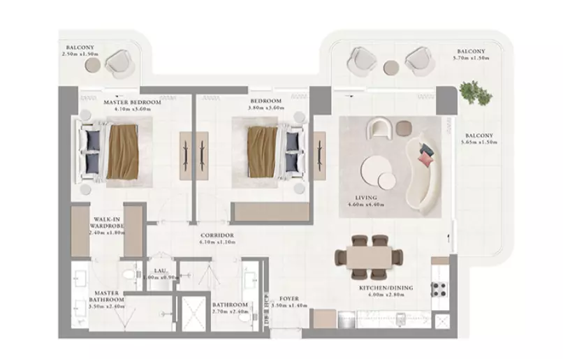 Avonlea B2-Type A, 2 beds