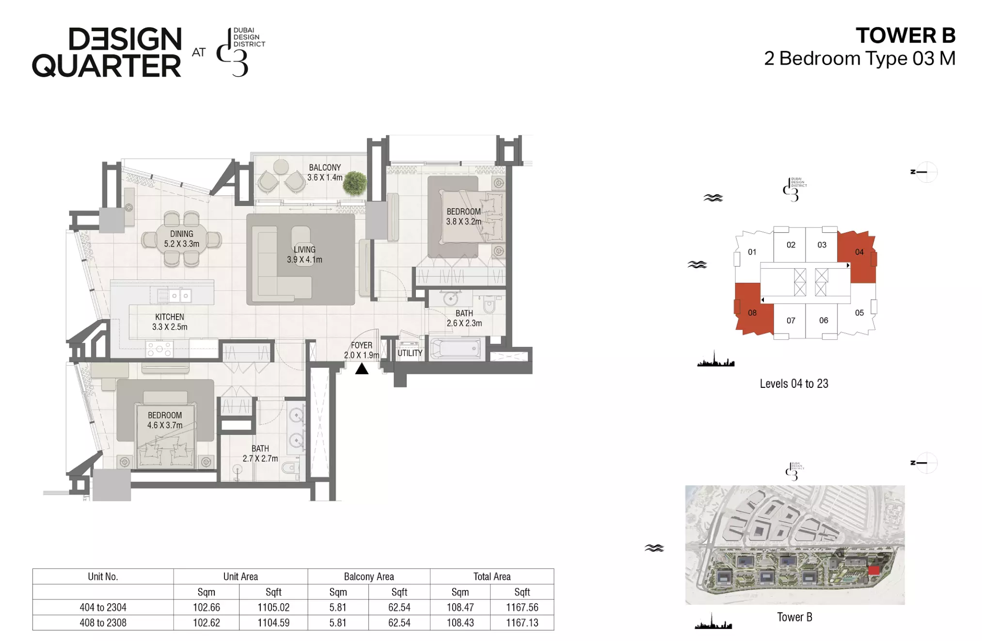 Design Quarter Type 03 M, 2 beds