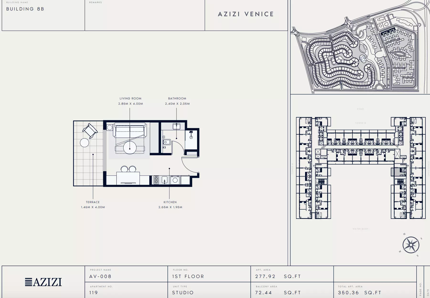 Azizi Venice 8 Type 119-Building B, studio
