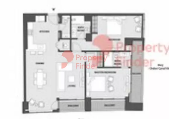 15 Northside Tower B Unit 602, Sixth Floor, 2 beds