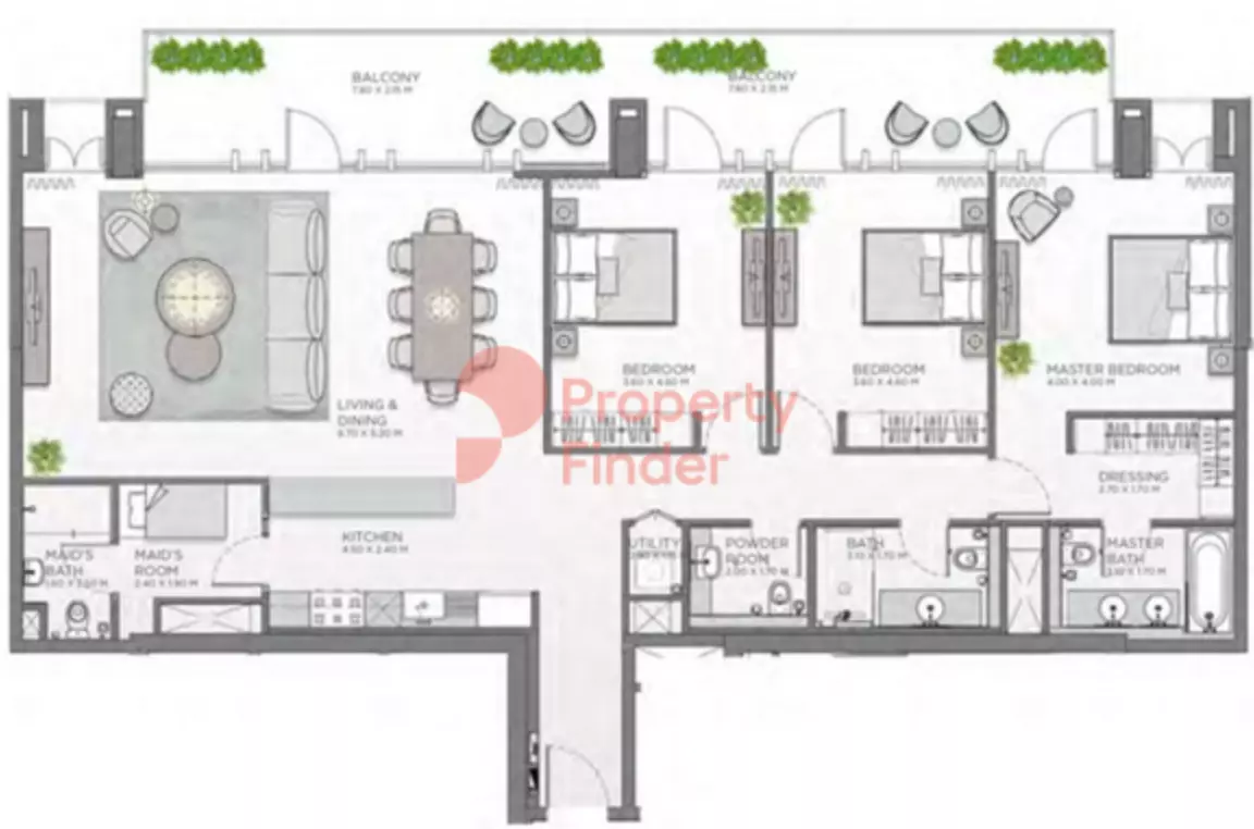 Celadon City Walk By Meraas B2-Type A1, 3 beds