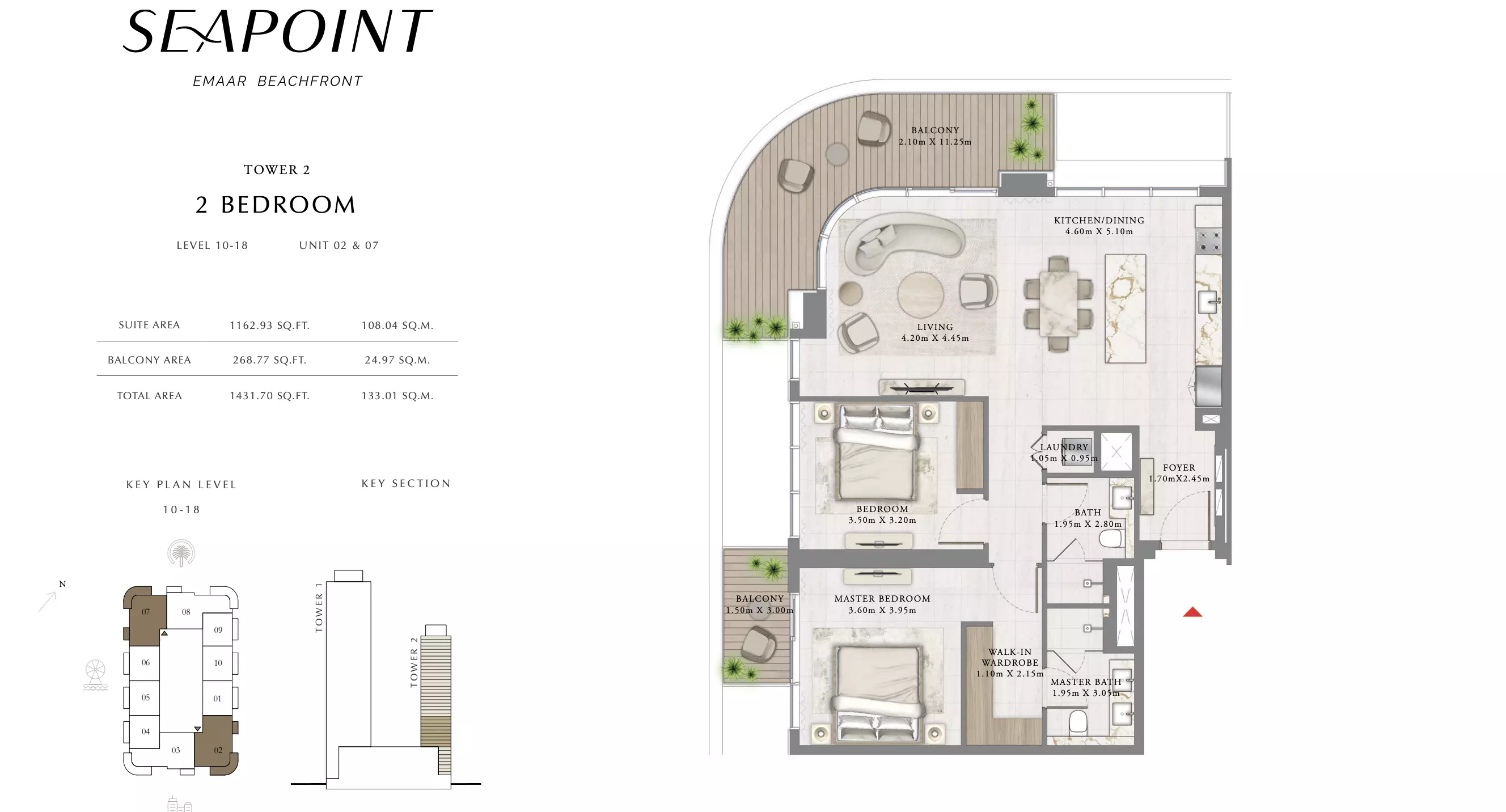 Seapoint T2-Level 10-19 , Unit 02&07, 2 beds