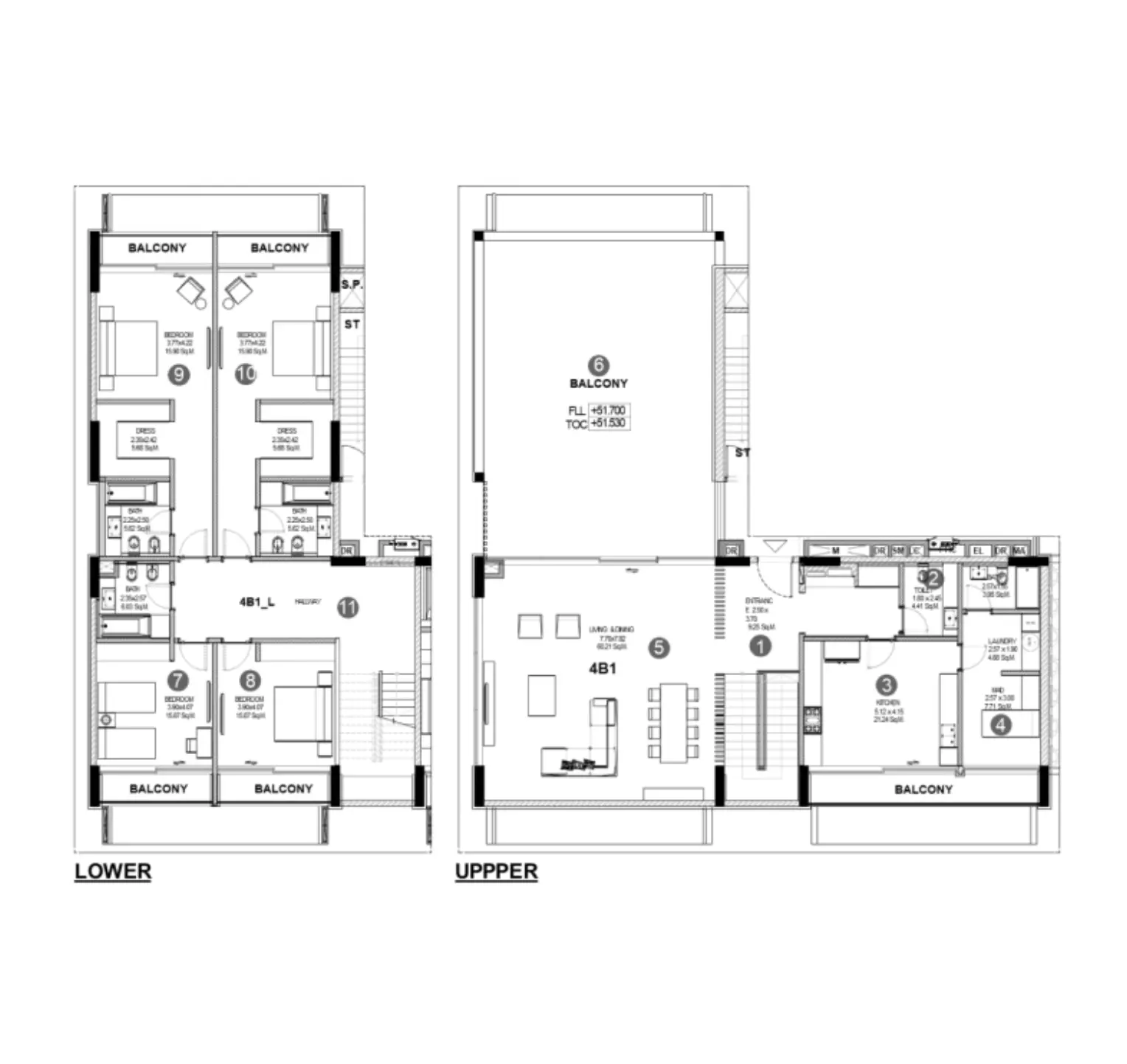 Sealine Residence - Type A Floor Plan
