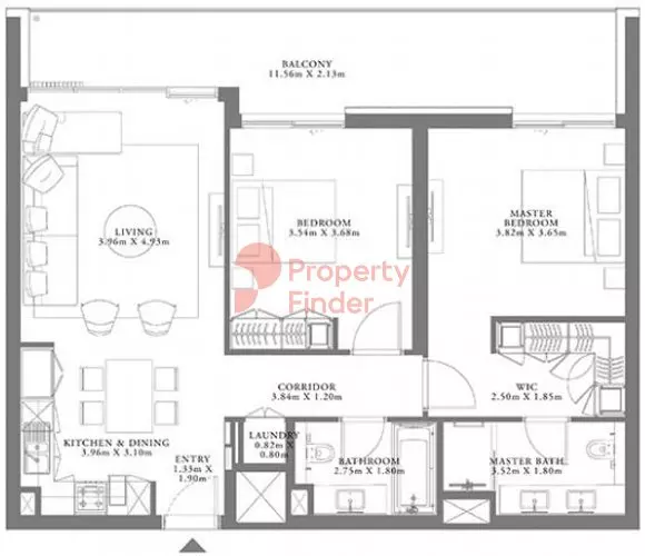 Seagate Type 1B Building 3 Unit 10 Level 1, 2 beds