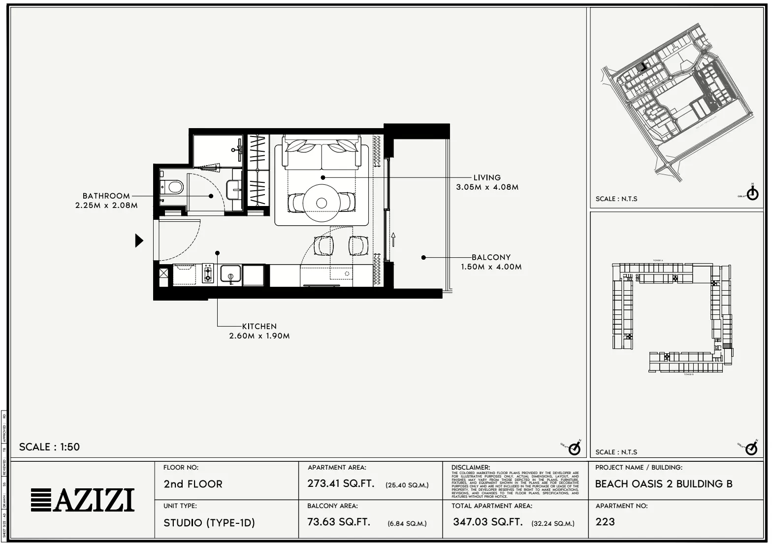 Beach Oasis Phase 2 By Azizi Type 1D - BB, studio