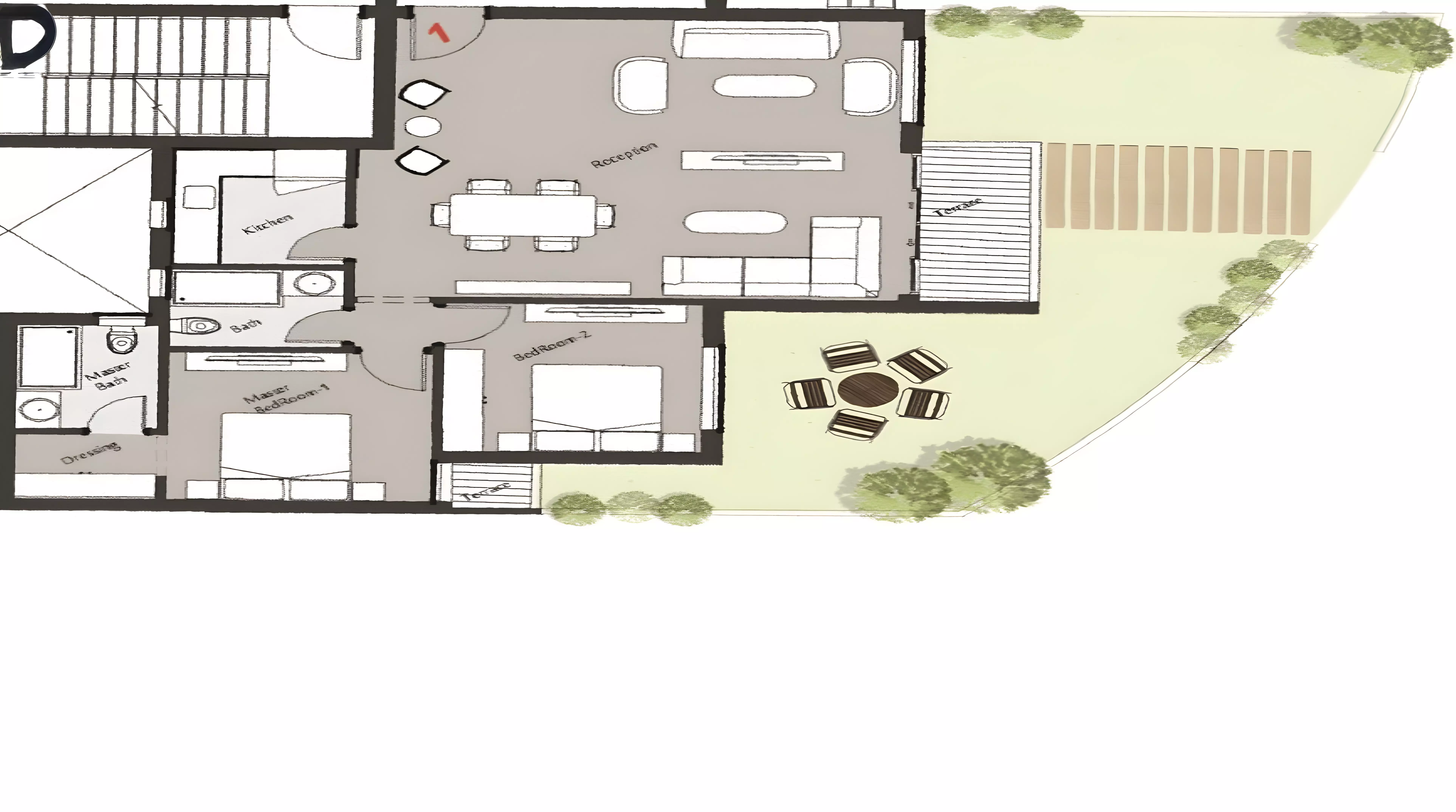 صورة مخطط ارضية الوحدة