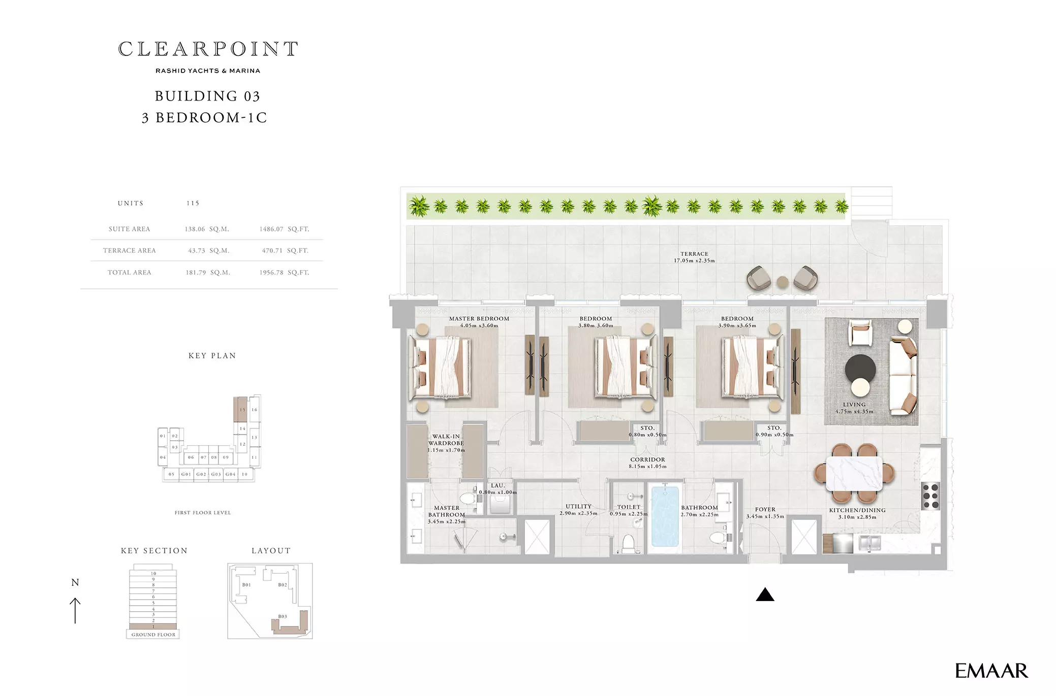 Clearpoint Building 3 _ Type 1C, 3 beds