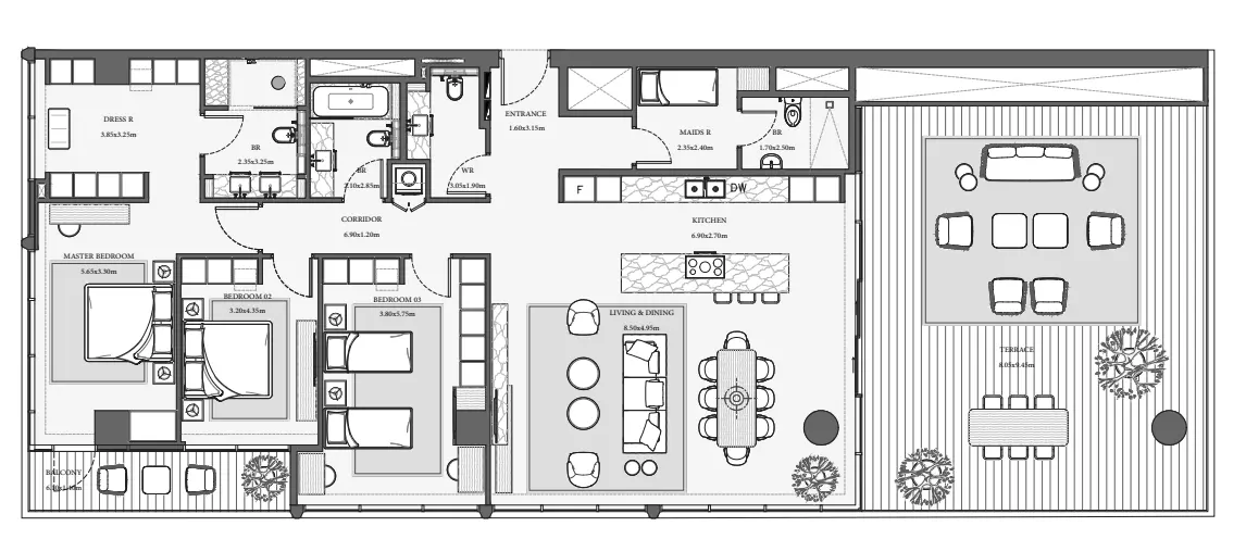 Verve City Walk Tower B-Type 4, 3 beds