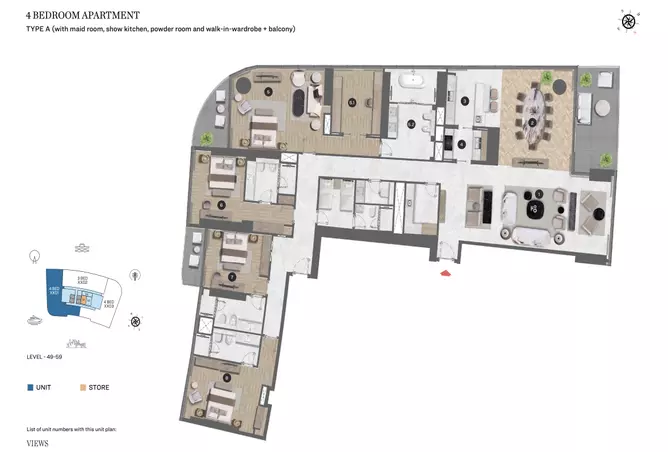 Sky Edition at Seahaven — 4BR floor plan