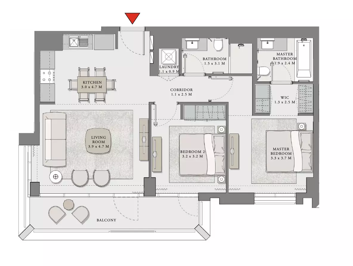 Creek Beach Lotus Unit 07, Level 02-11 Building 2, 2 beds