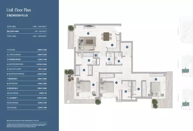 Sola Residences — 3BR floor plan