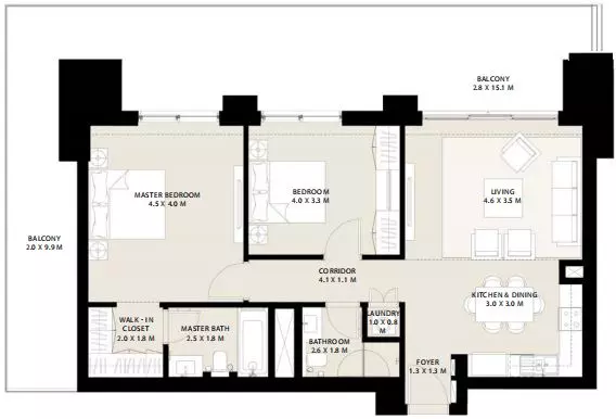 Park Field Type 1, 2 beds