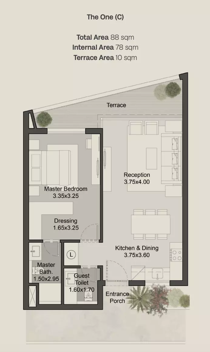صورة مخطط ارضية الوحدة