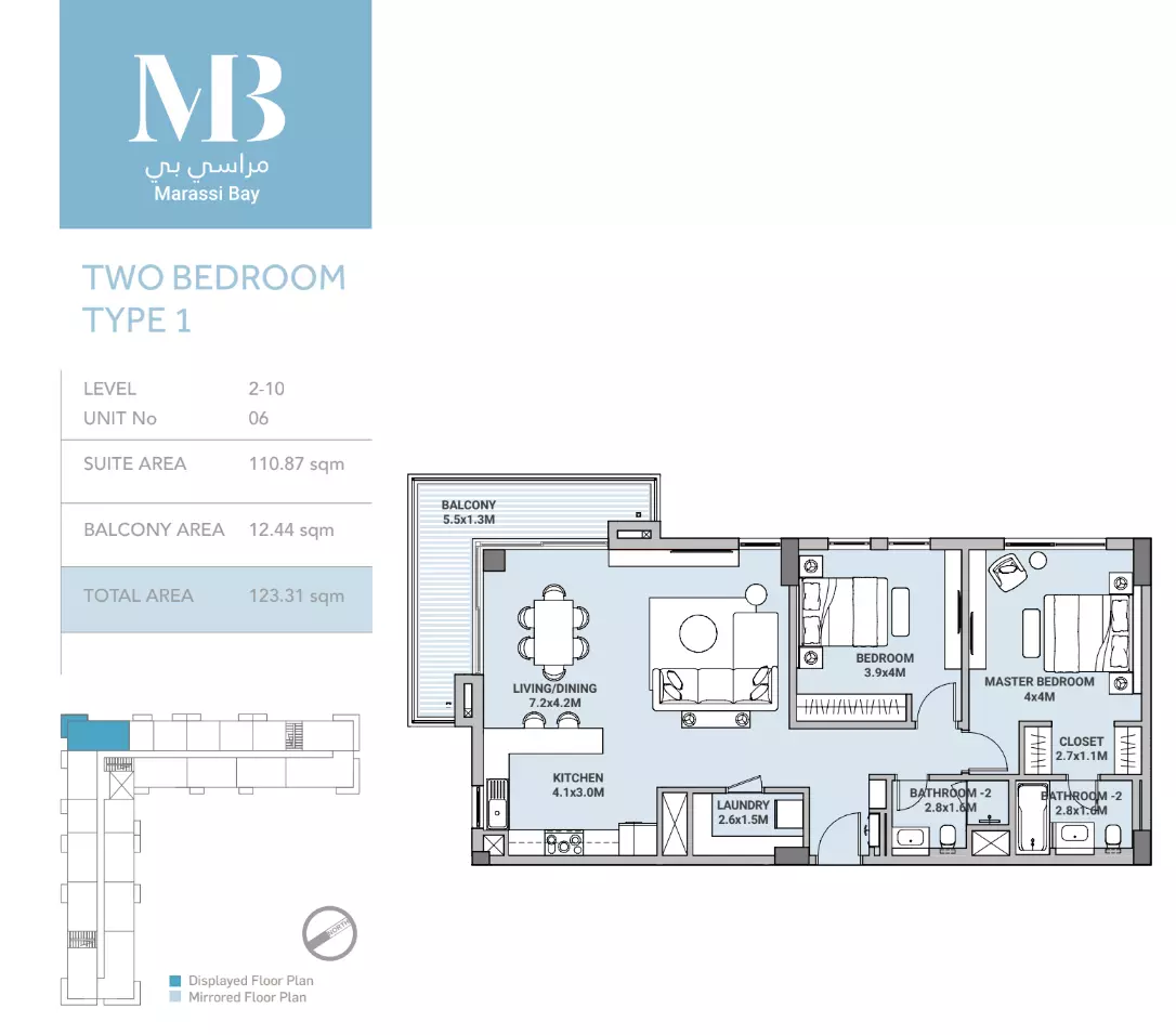 Unit floor plan image