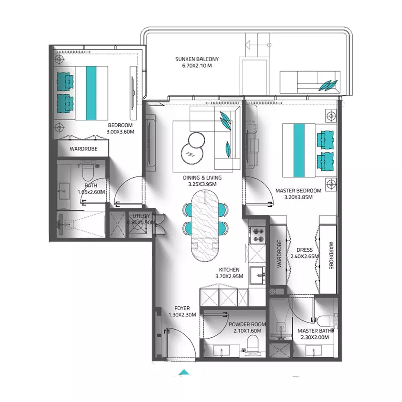 Unit floor plan image