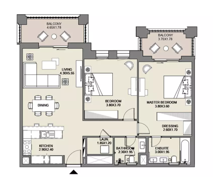 Al Jazi B2-Type A5, Level 1, 2 beds