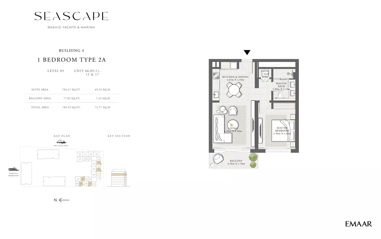 Seascape B4-Type 2A, Level 05, 1 bed