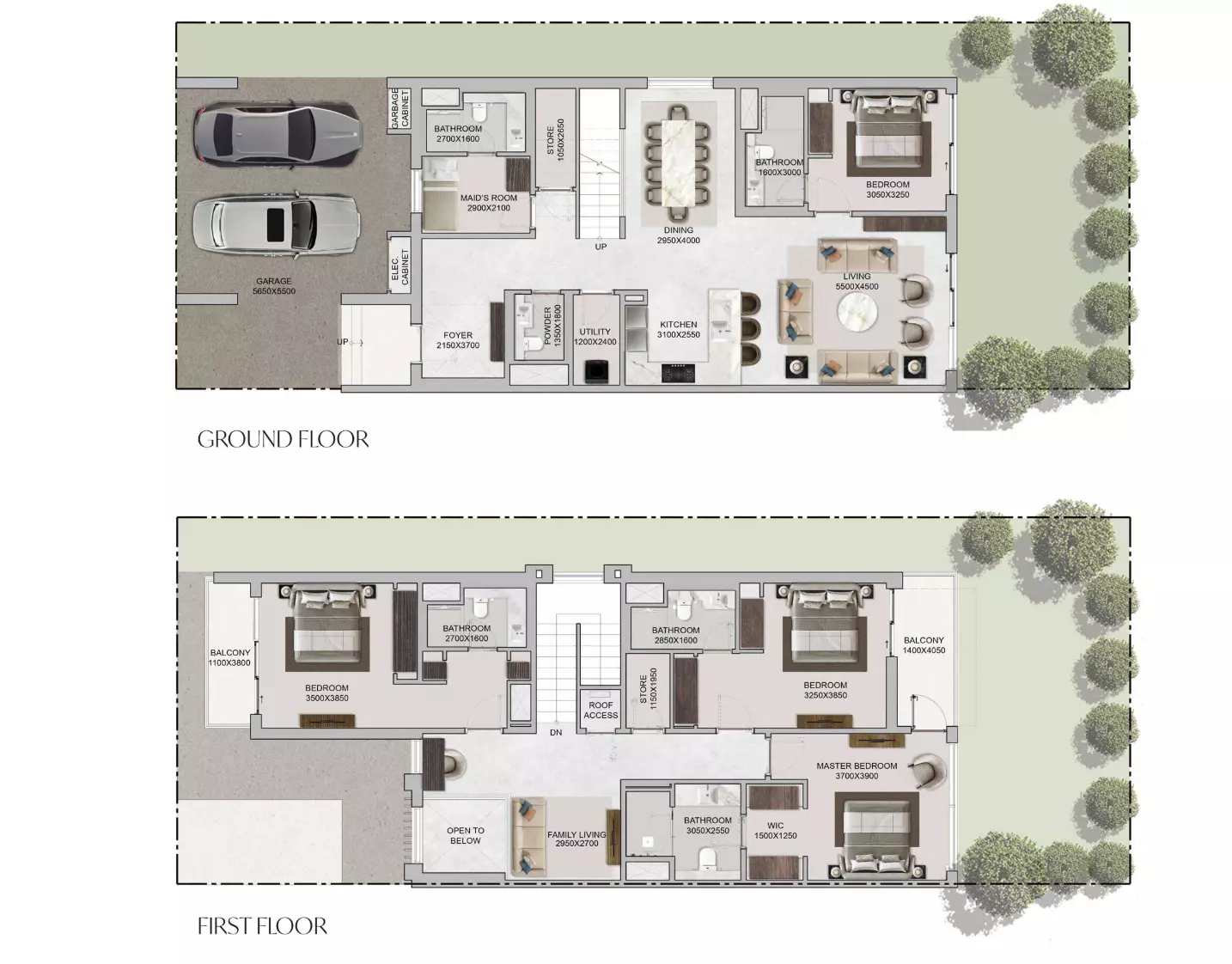 صورة مخطط ارضية الوحدة